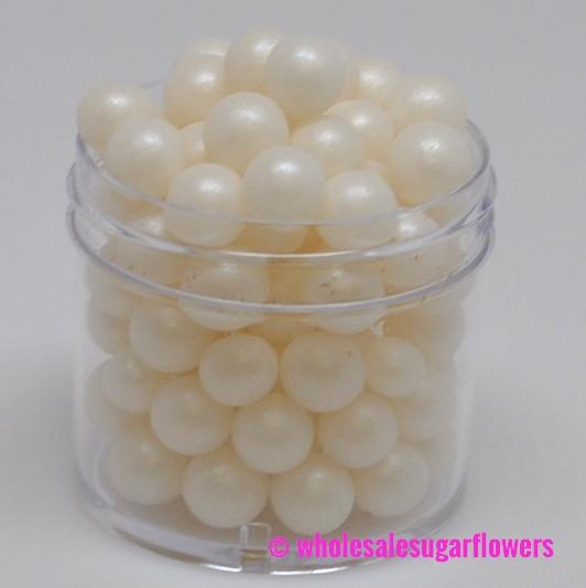 10mm Sugar Pearls - White