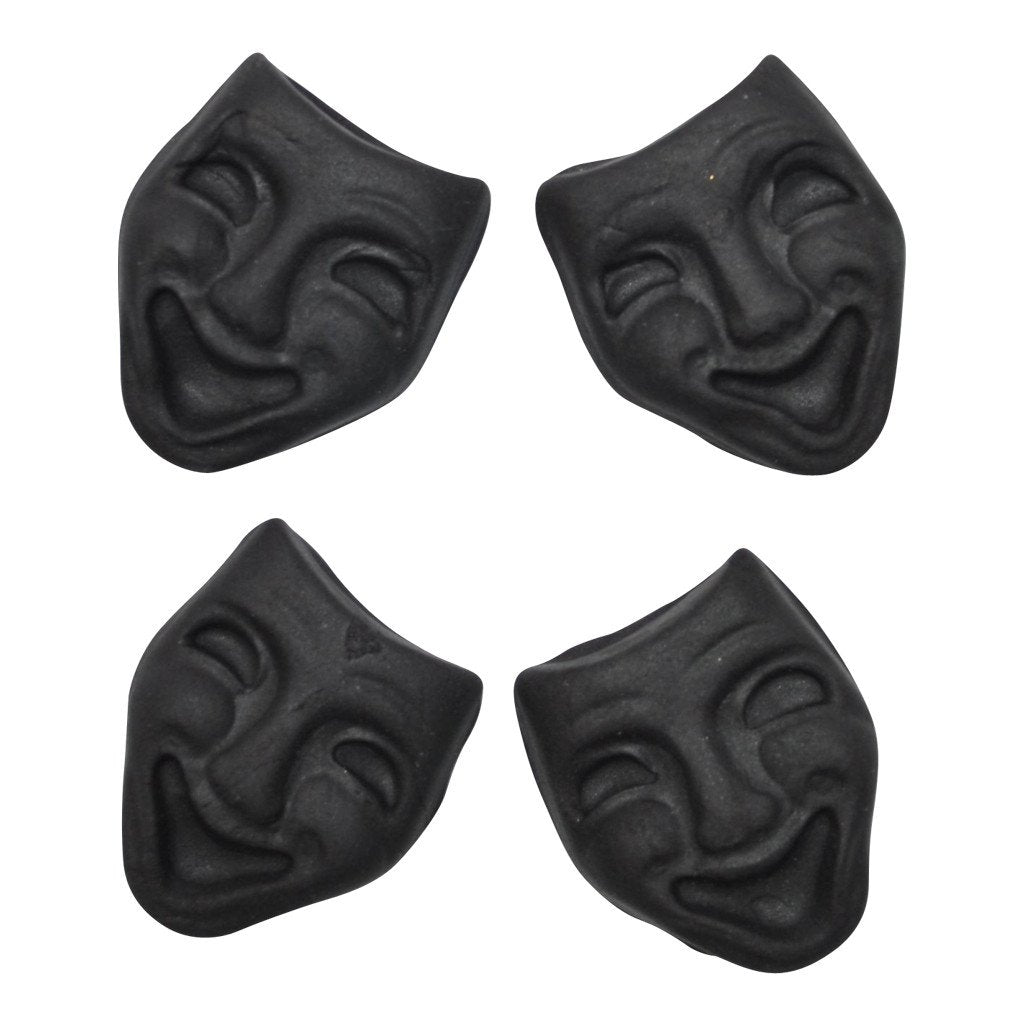 1" Mardi Gras Mask - Black (25 per box)