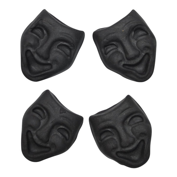 1" Mardi Gras Mask - Black (25 per box)